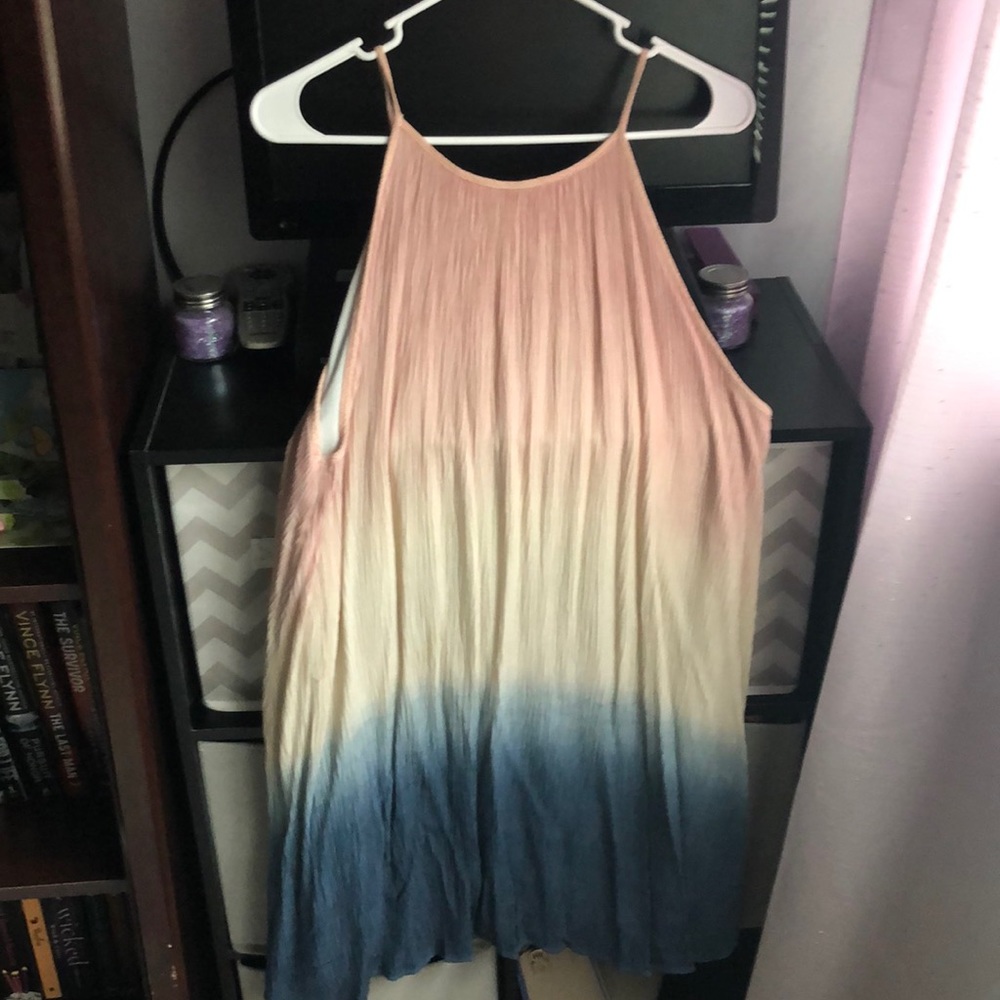 ombré pink shift dress
